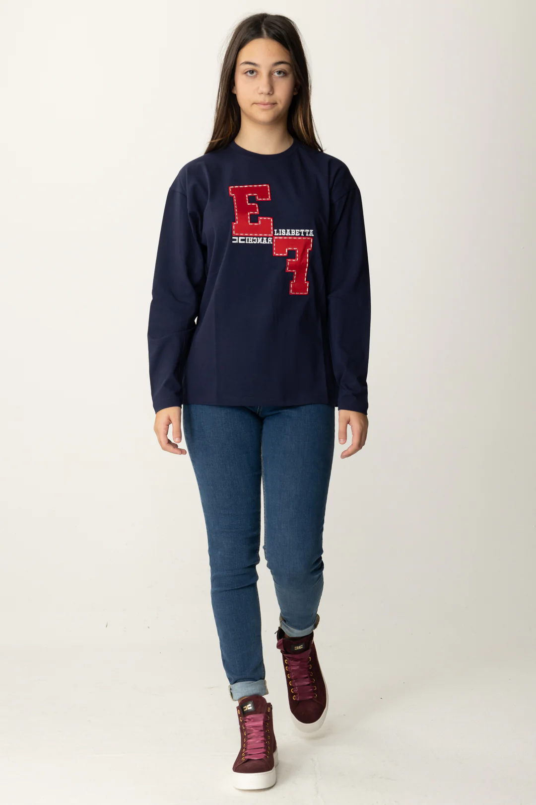 T-shirt Manica Lunga con Ricamo Logo - Image 6