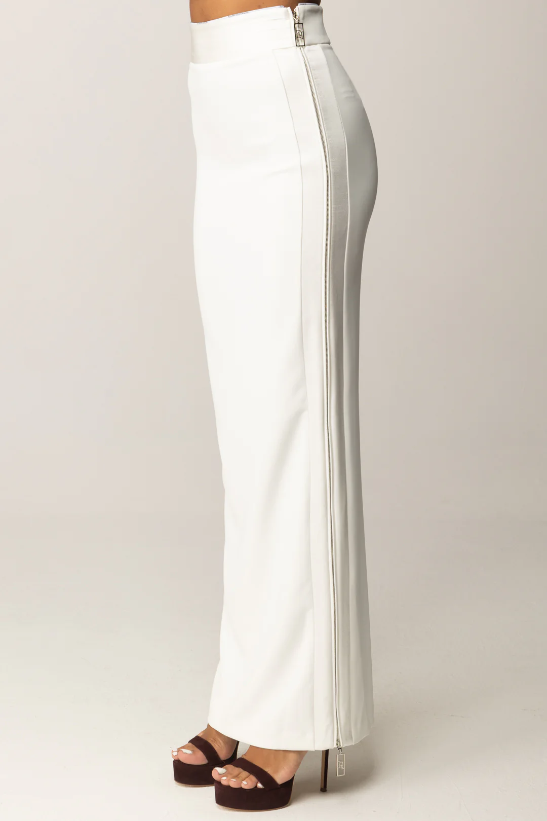 Gonna Lunga con Dettagli Smoking - Image 4