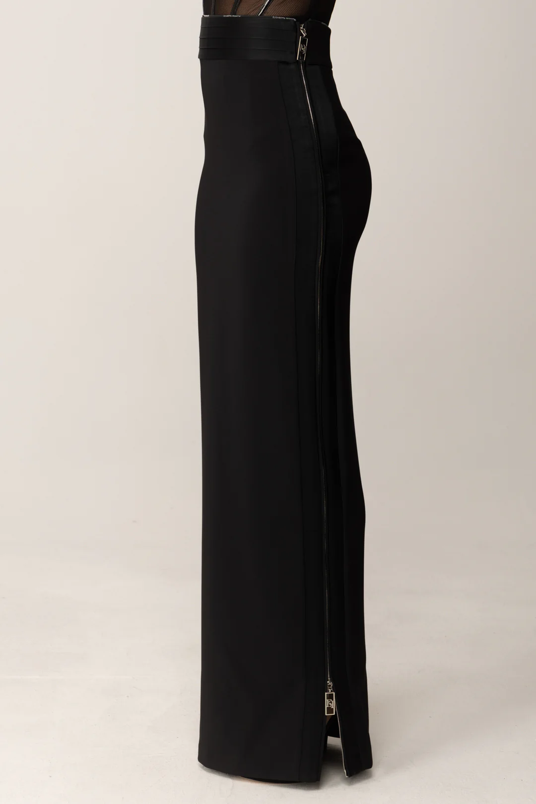 Gonna Lunga con Dettagli Smoking - Image 3