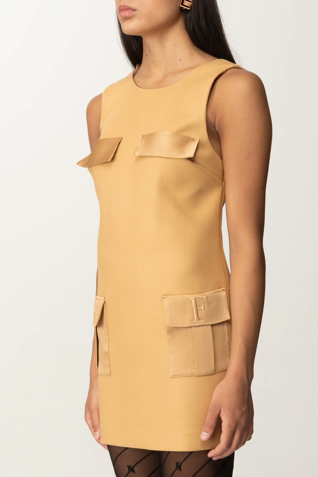 Mini Abito a Sacchetto con Tasconi - Image 4