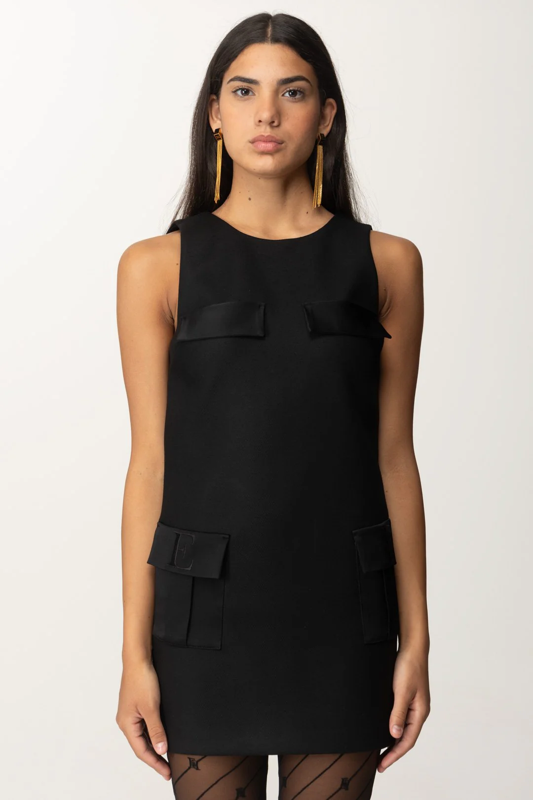 Mini Abito a Sacchetto con Tasconi - Image 3