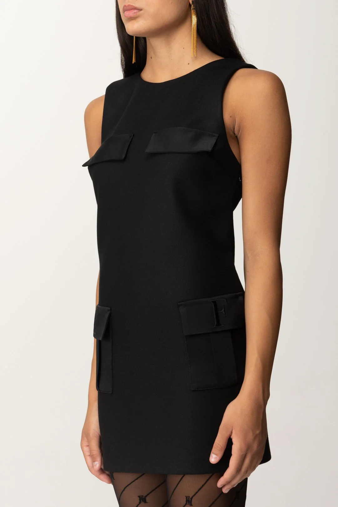 Mini Abito a Sacchetto con Tasconi - Image 4