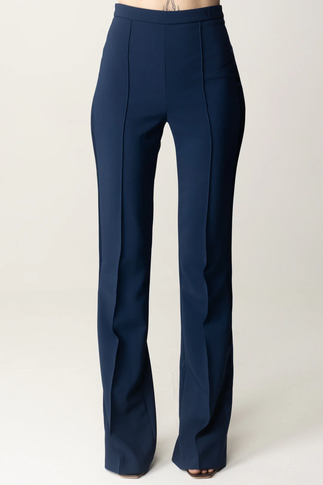 Pantaloni a Palazzo con Bande In Raso - Image 3