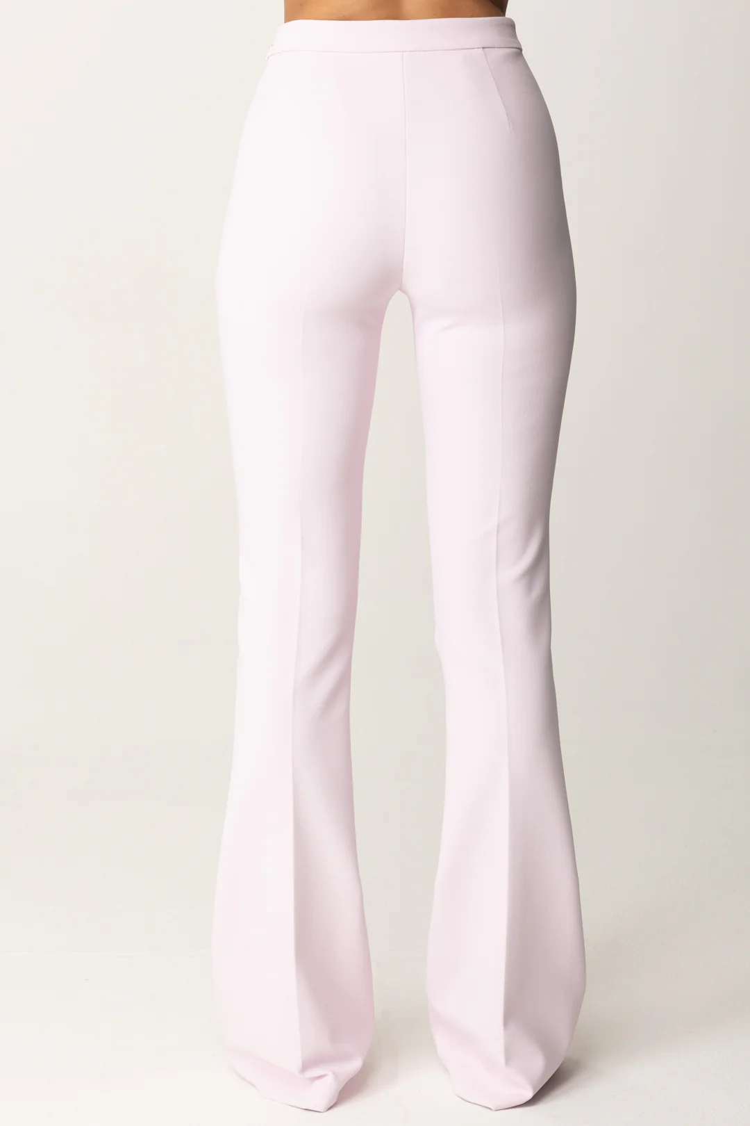 Pantaloni Flare In Crêpe con Placca Logo - Image 5