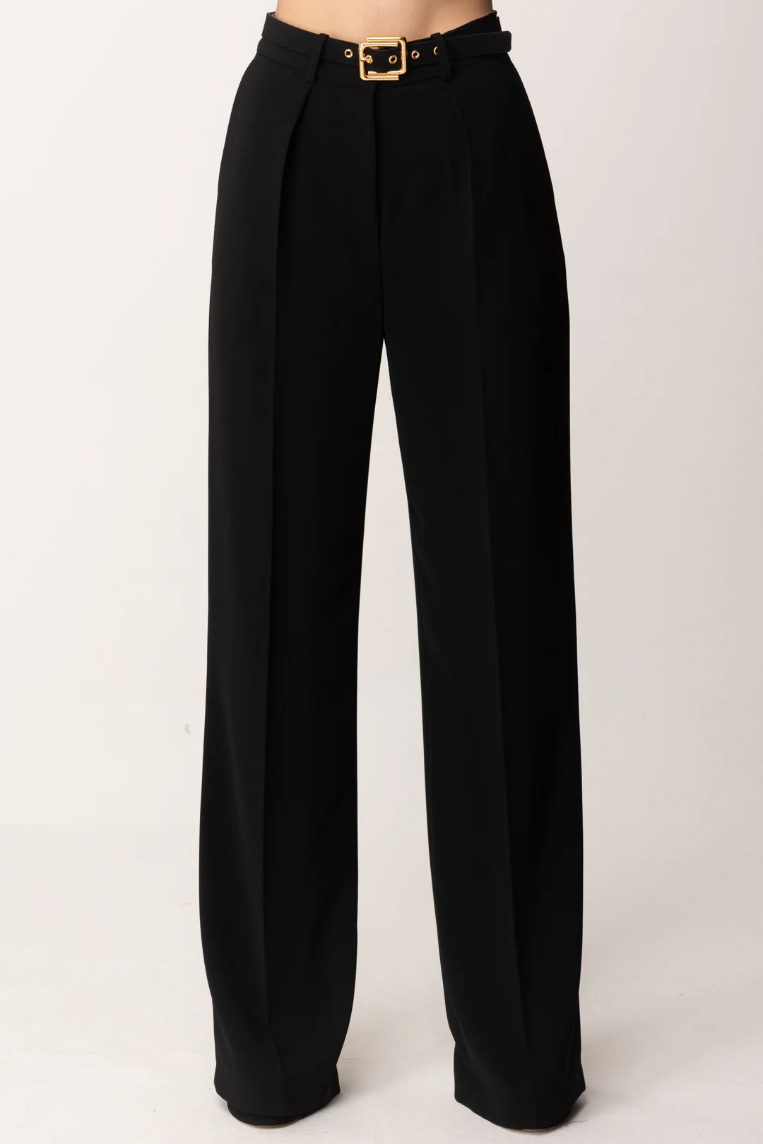 Pantaloni In Crepe con Cintura In Tinta - Image 3