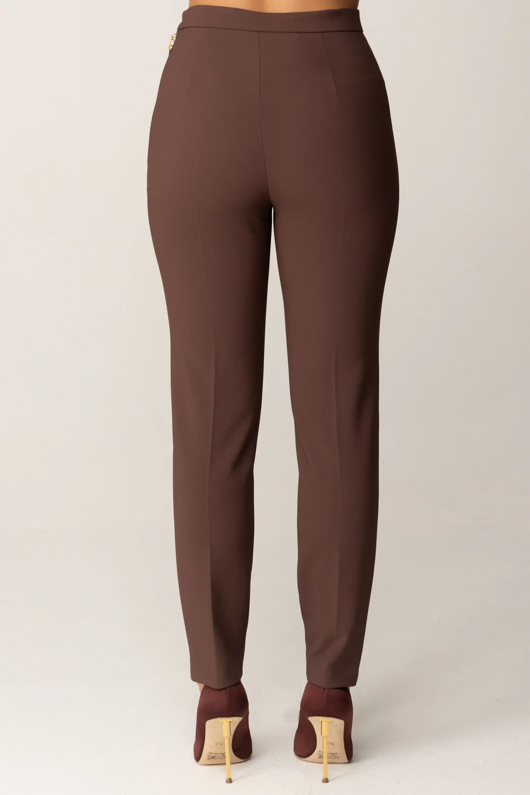 Pantaloni In Doppio Crepe con Pattine - Image 5