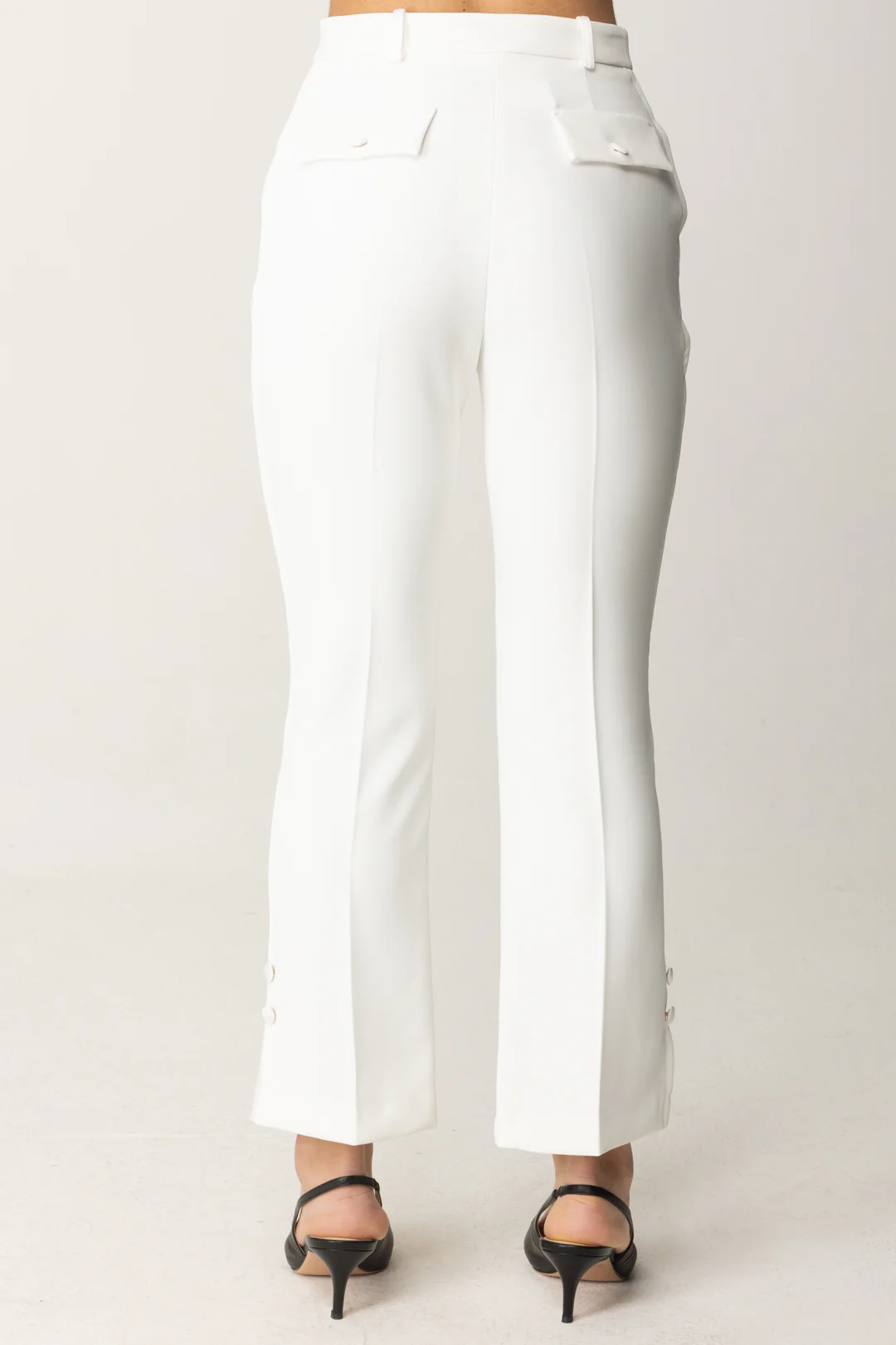 Pantaloni Smoking Alla Caviglia con Bande In Raso - Image 5