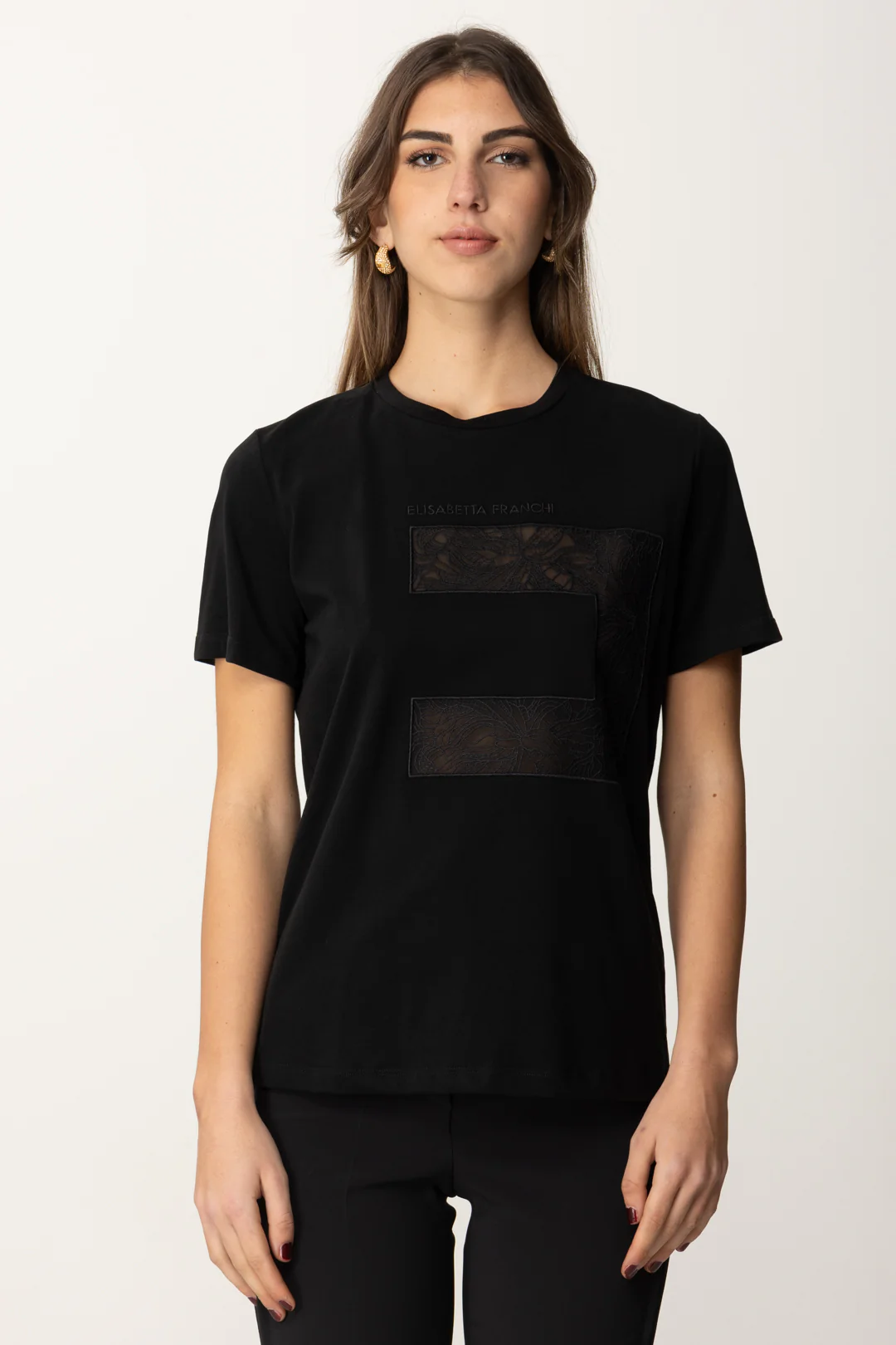 T-shirt con Logo In Pizzo - Image 3