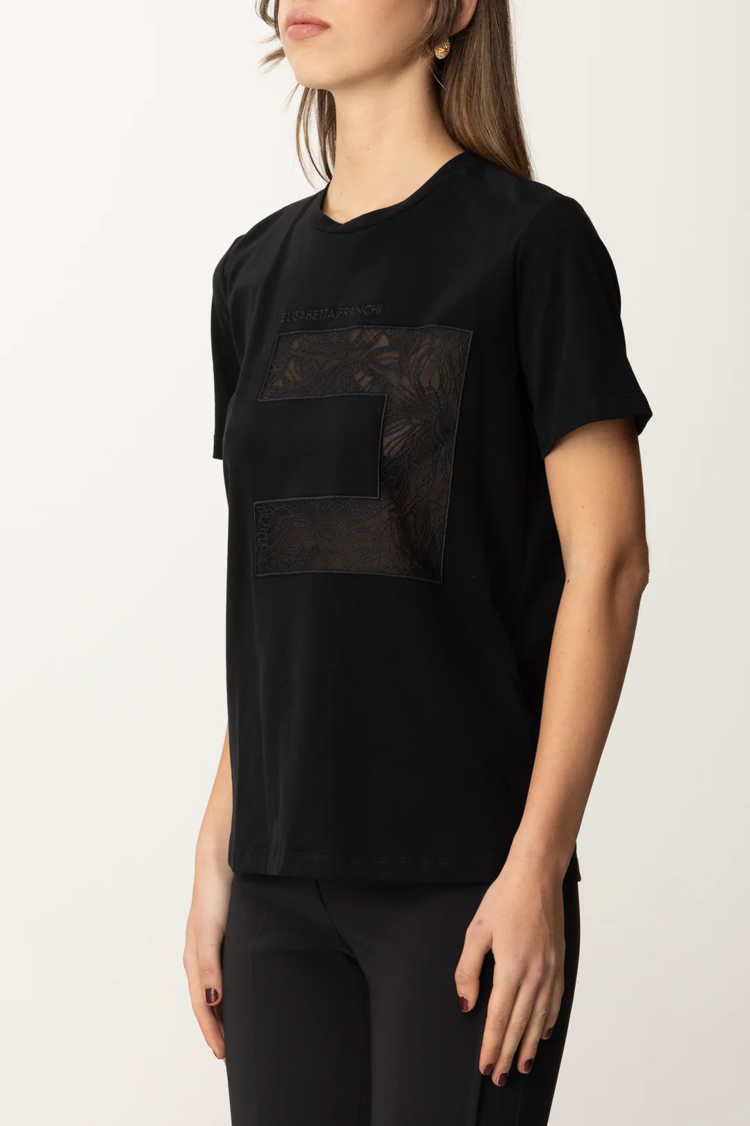 T-shirt con Logo In Pizzo - Image 4