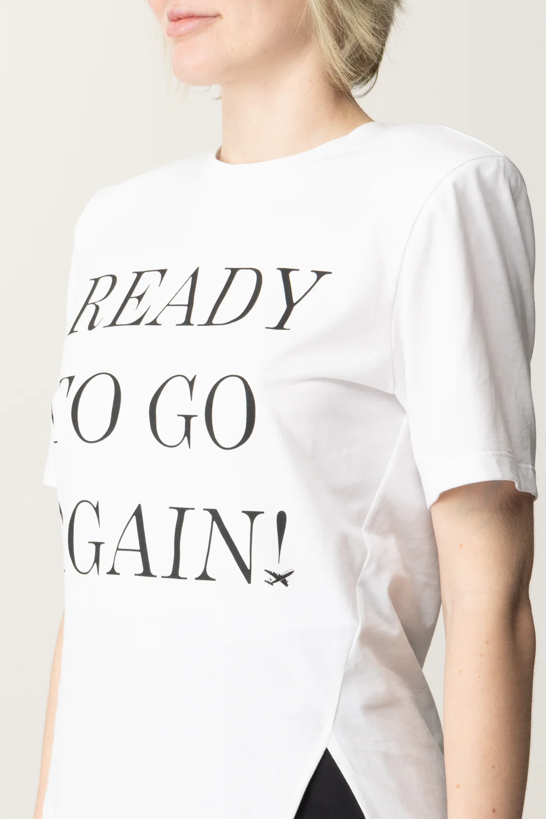 T-shirt con Stampa e Spalline Imbottite - Image 4