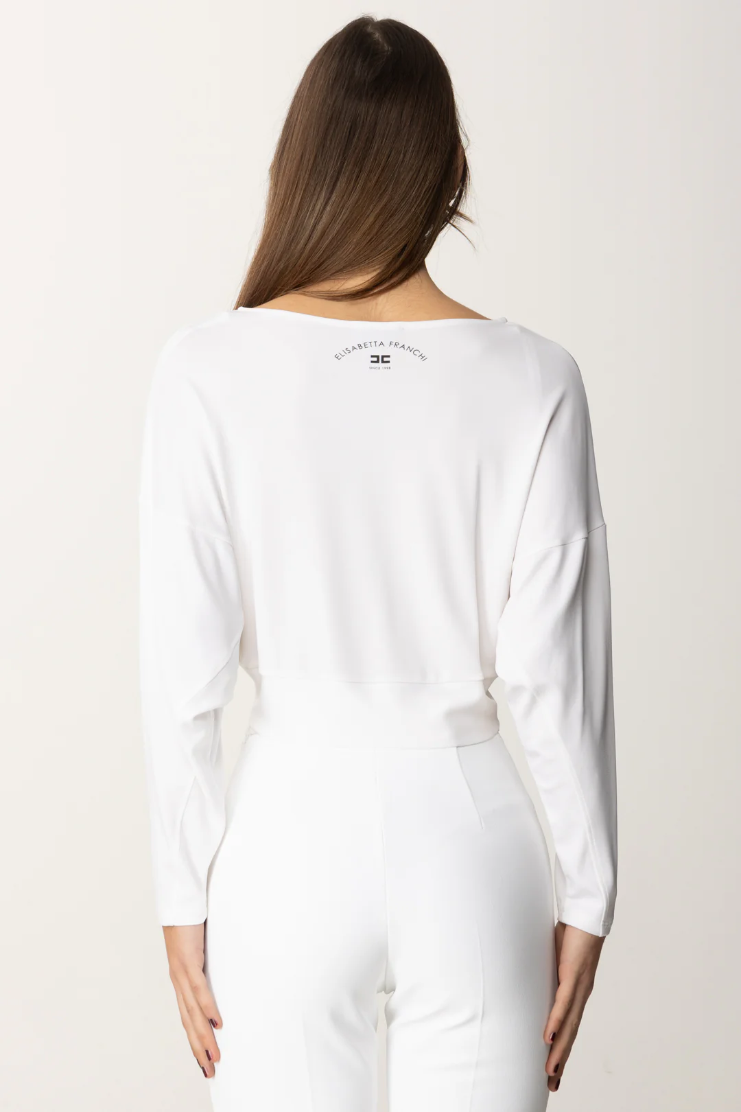 Top Crop a Maniche Lunghe con Mini Logo - Image 5