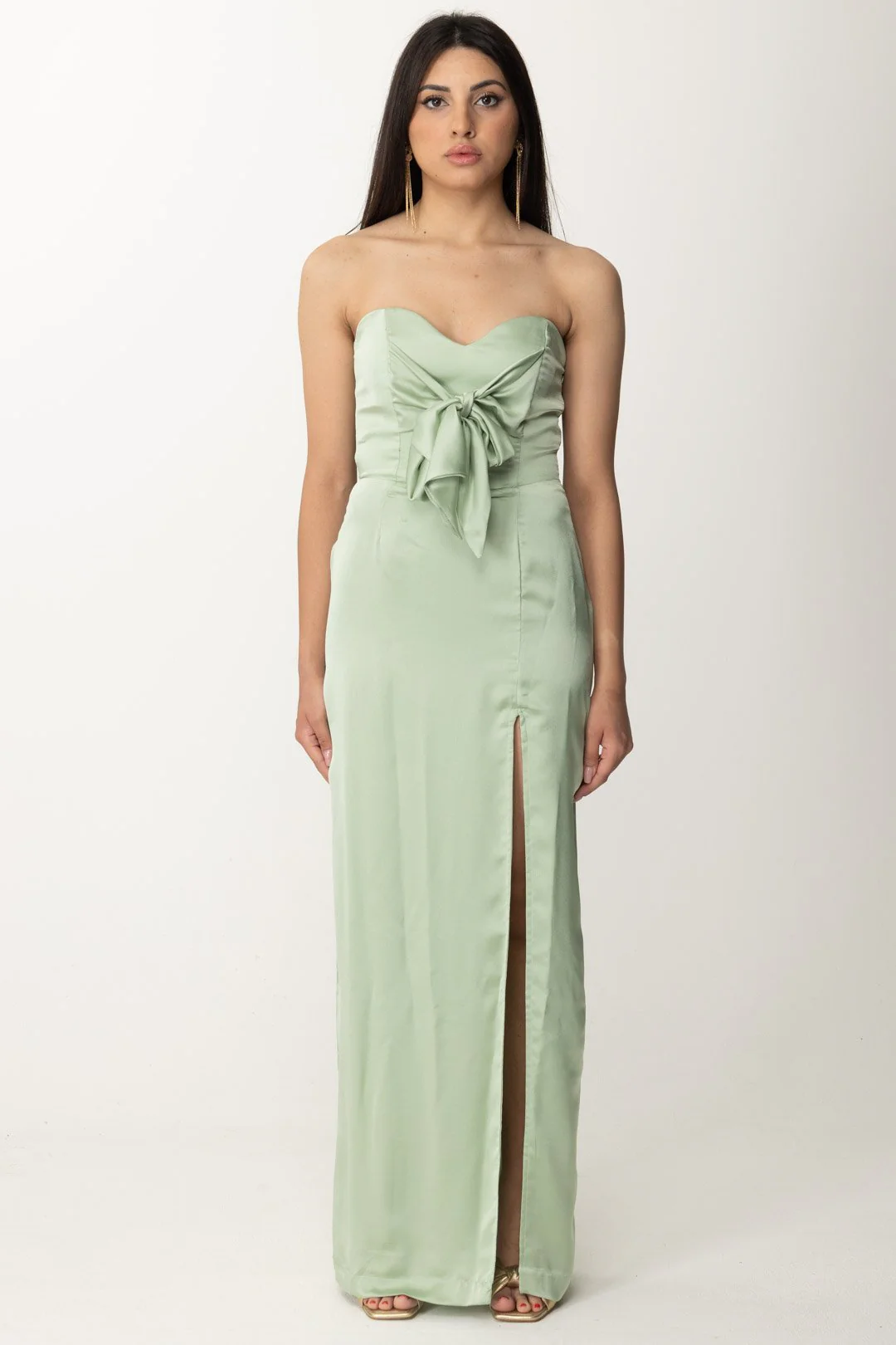 Abito Lungo In Satin - Image 3