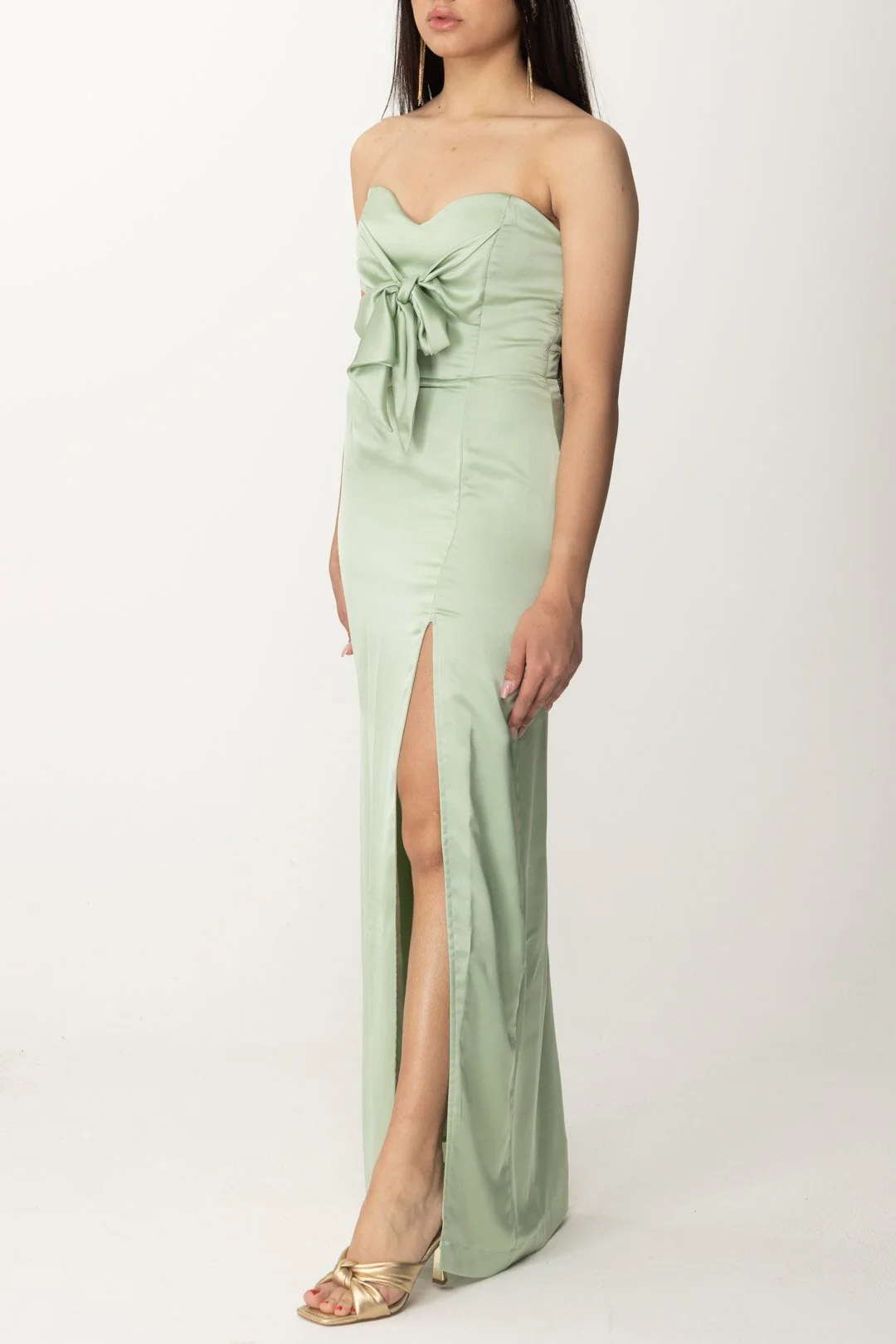 Abito Lungo In Satin - Image 4