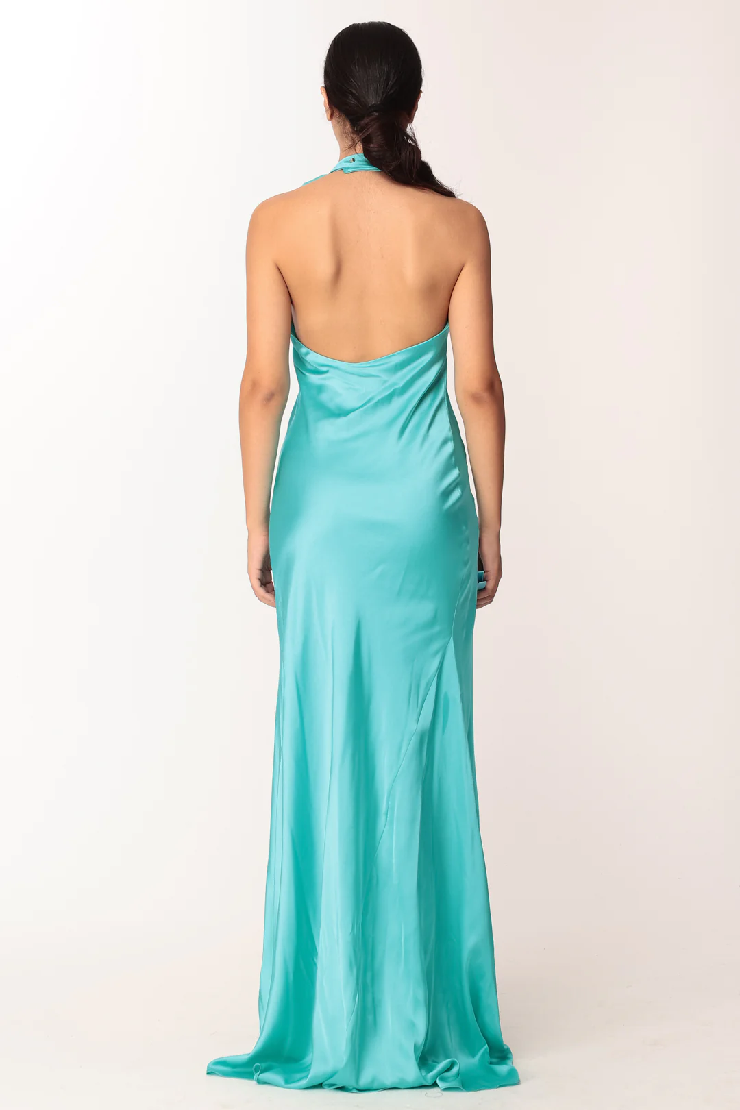 Abito Lungo con Fiore In Tulle - Image 3