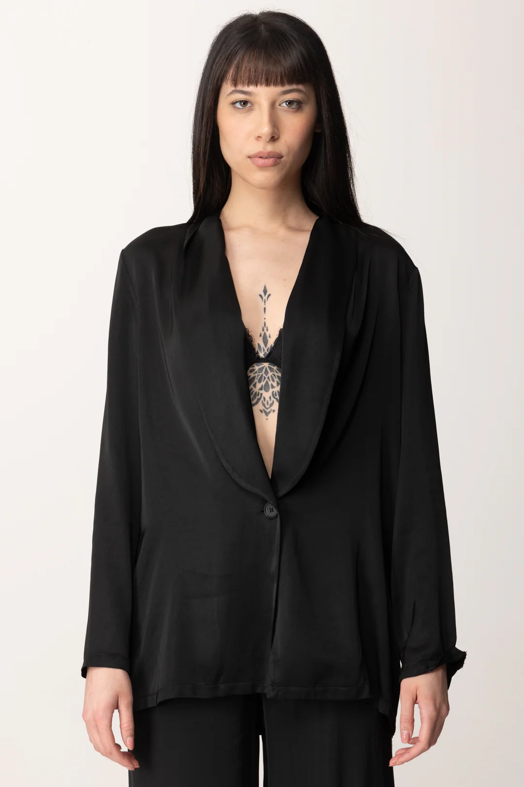 Blazer Fluido In Stile Smoking - Image 3