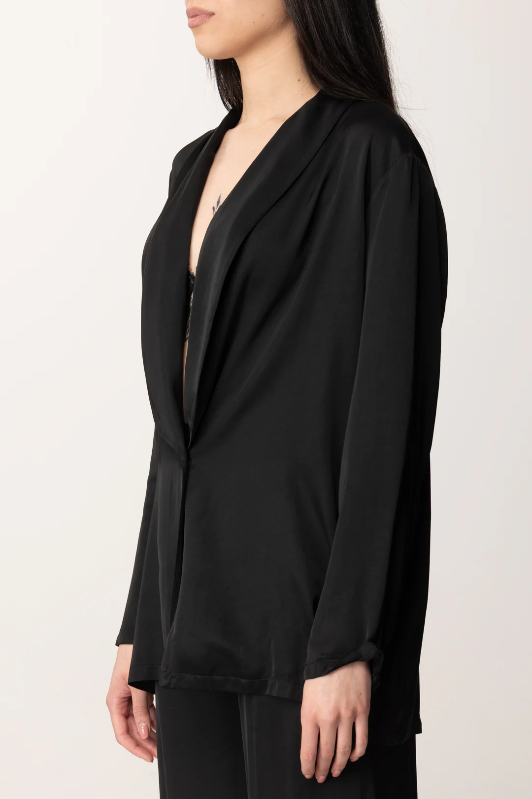 Blazer Fluido In Stile Smoking - Image 4