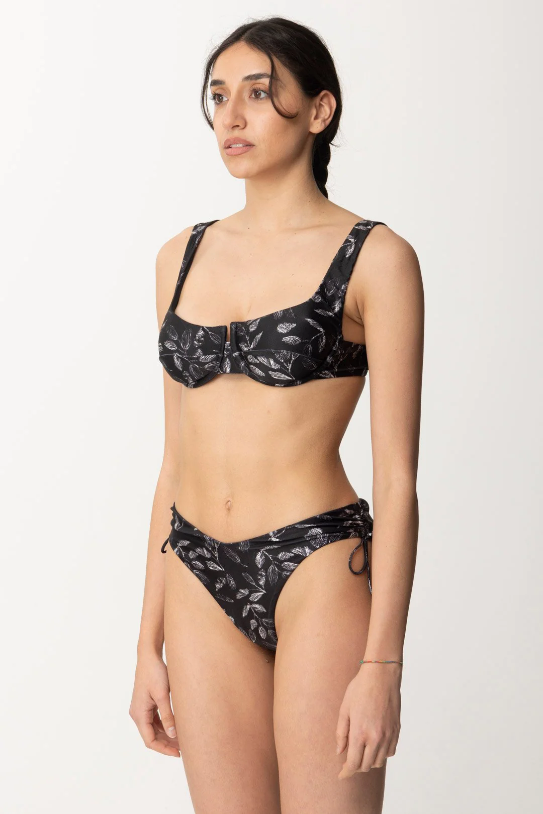 Bikini con Ferretto Stampa Foglie - Image 3