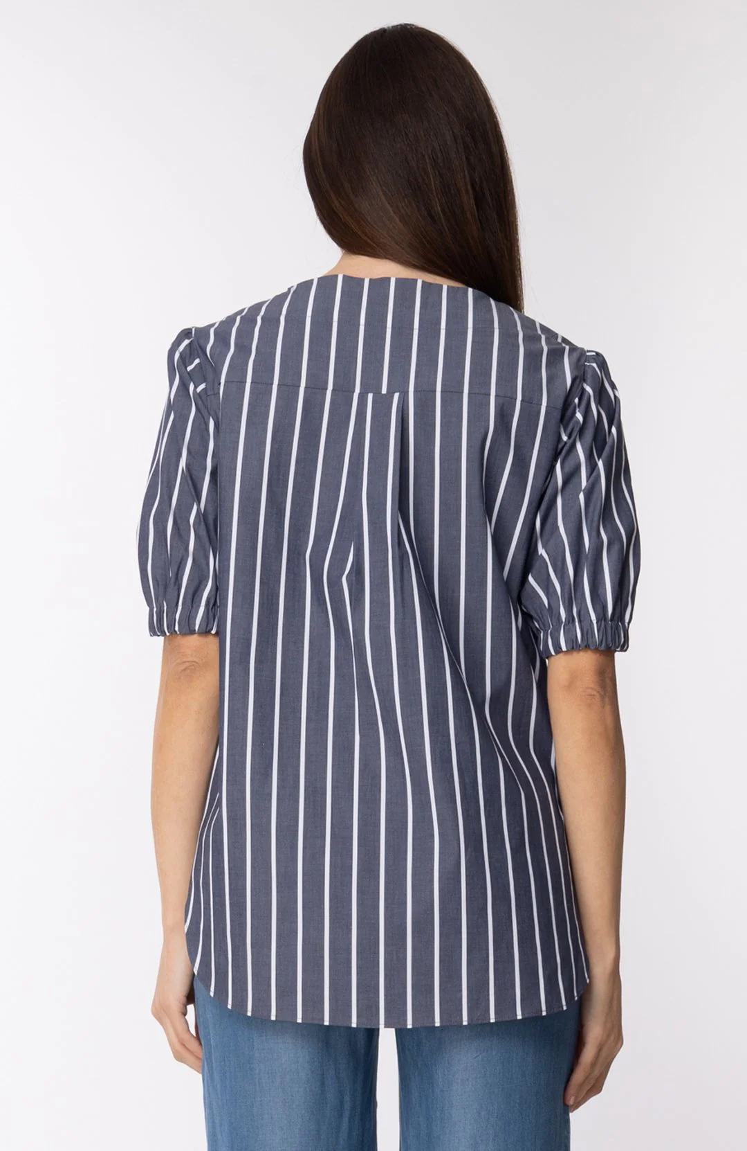 Blusa a Righe con Maniche a Palloncino - Image 3