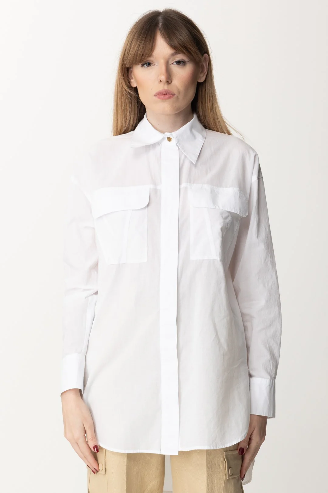 Maxi Camicia con Tasconi Al Petto - Image 3