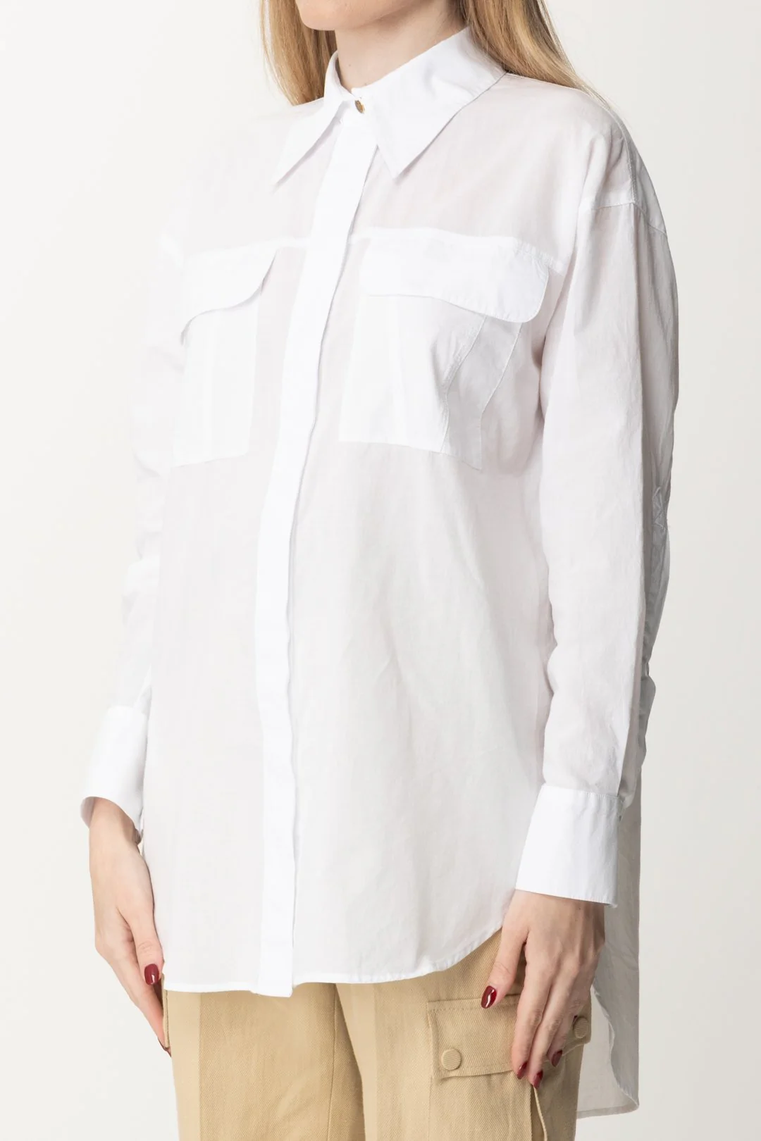 Maxi Camicia con Tasconi Al Petto - Image 4