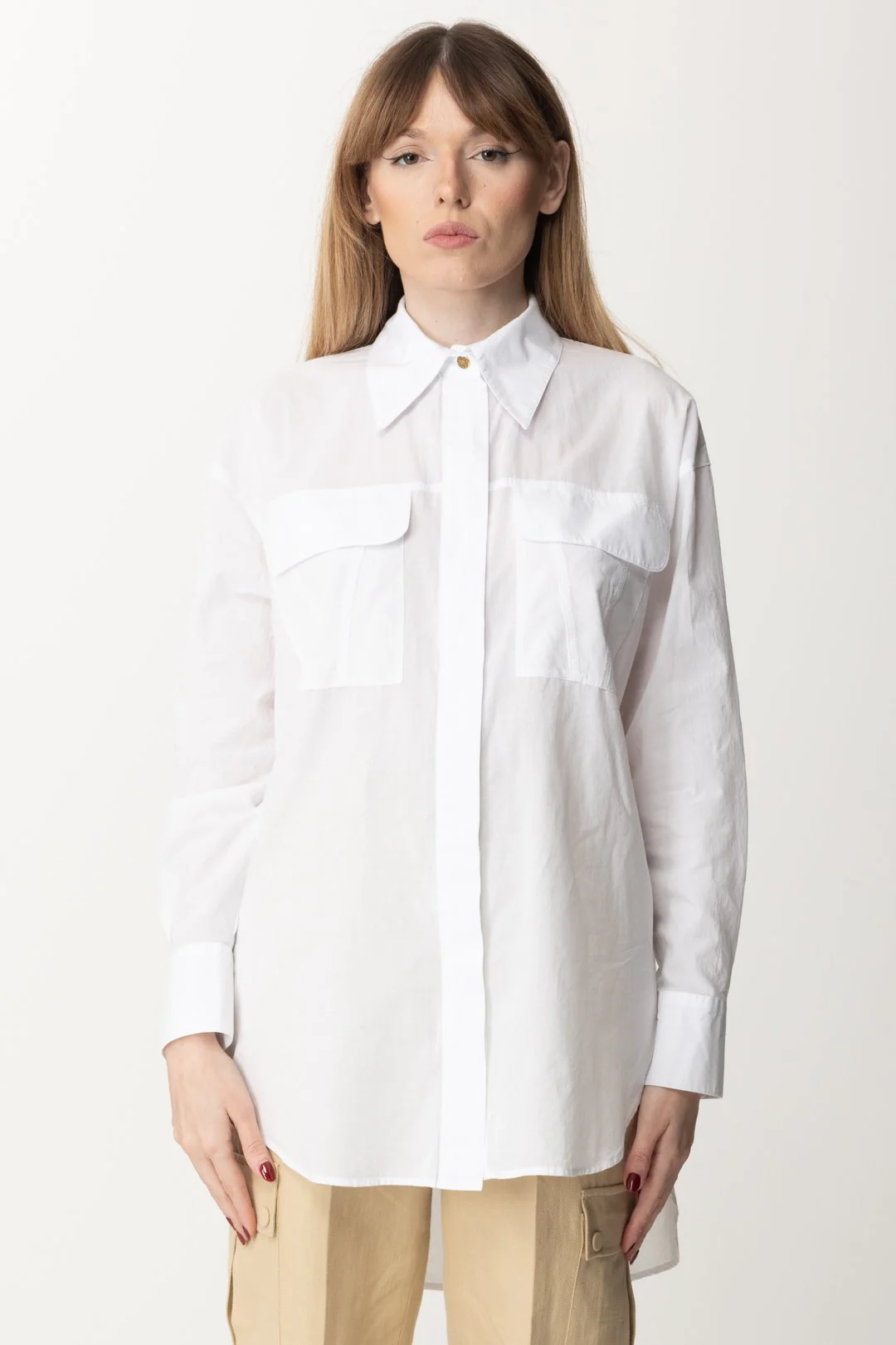 Maxi Camicia con Tasconi Al Petto - Image 5