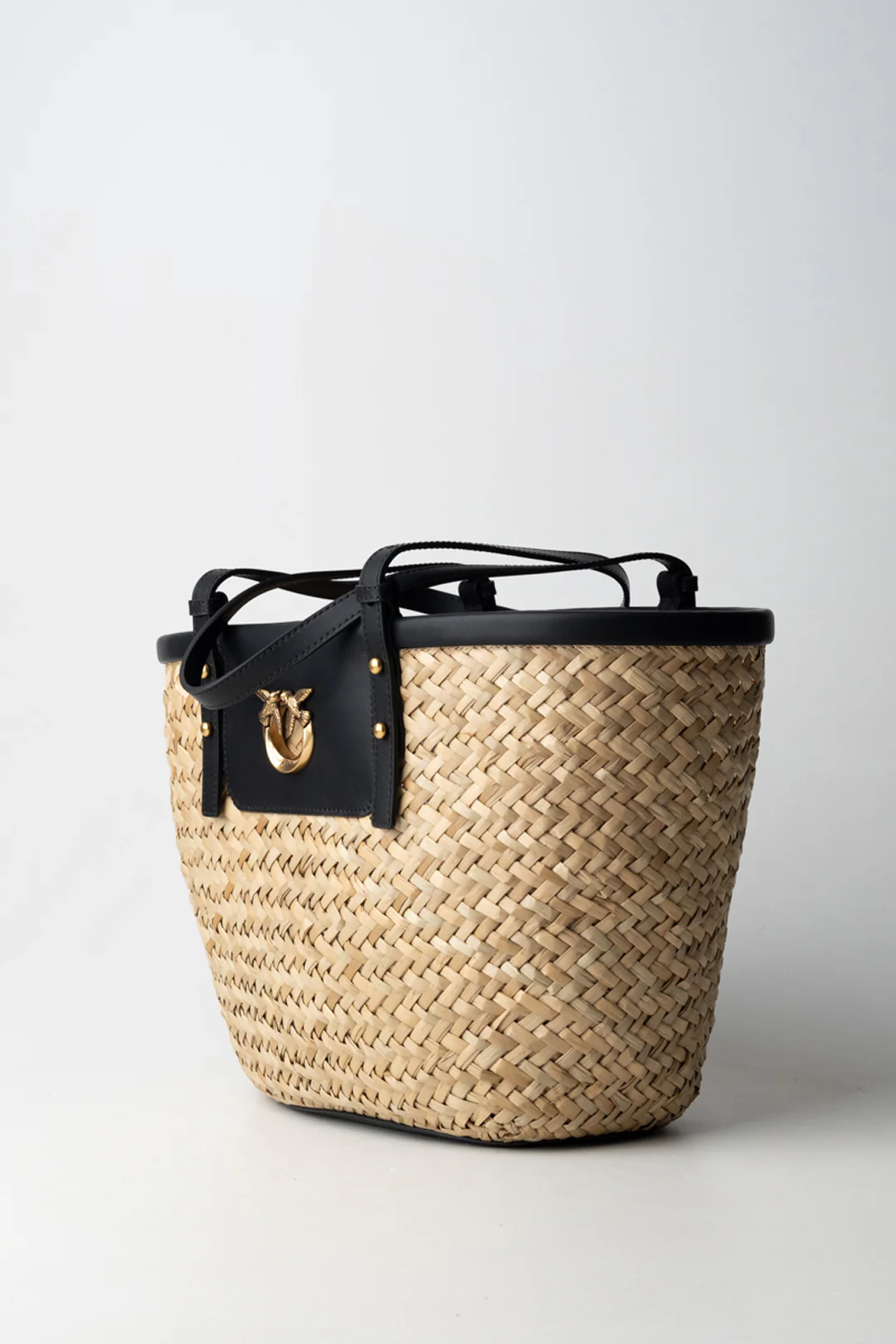 Shopping Bag In Rafia con Finiture In Pelle - Image 3