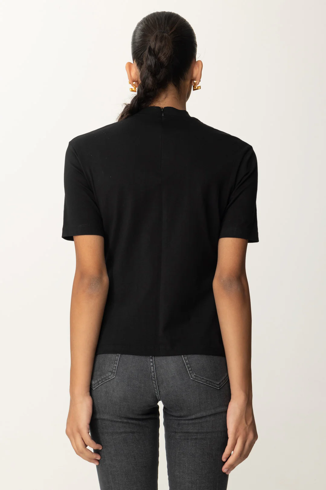 T-shirt Collo Alto con Ricamo Logo - Image 5