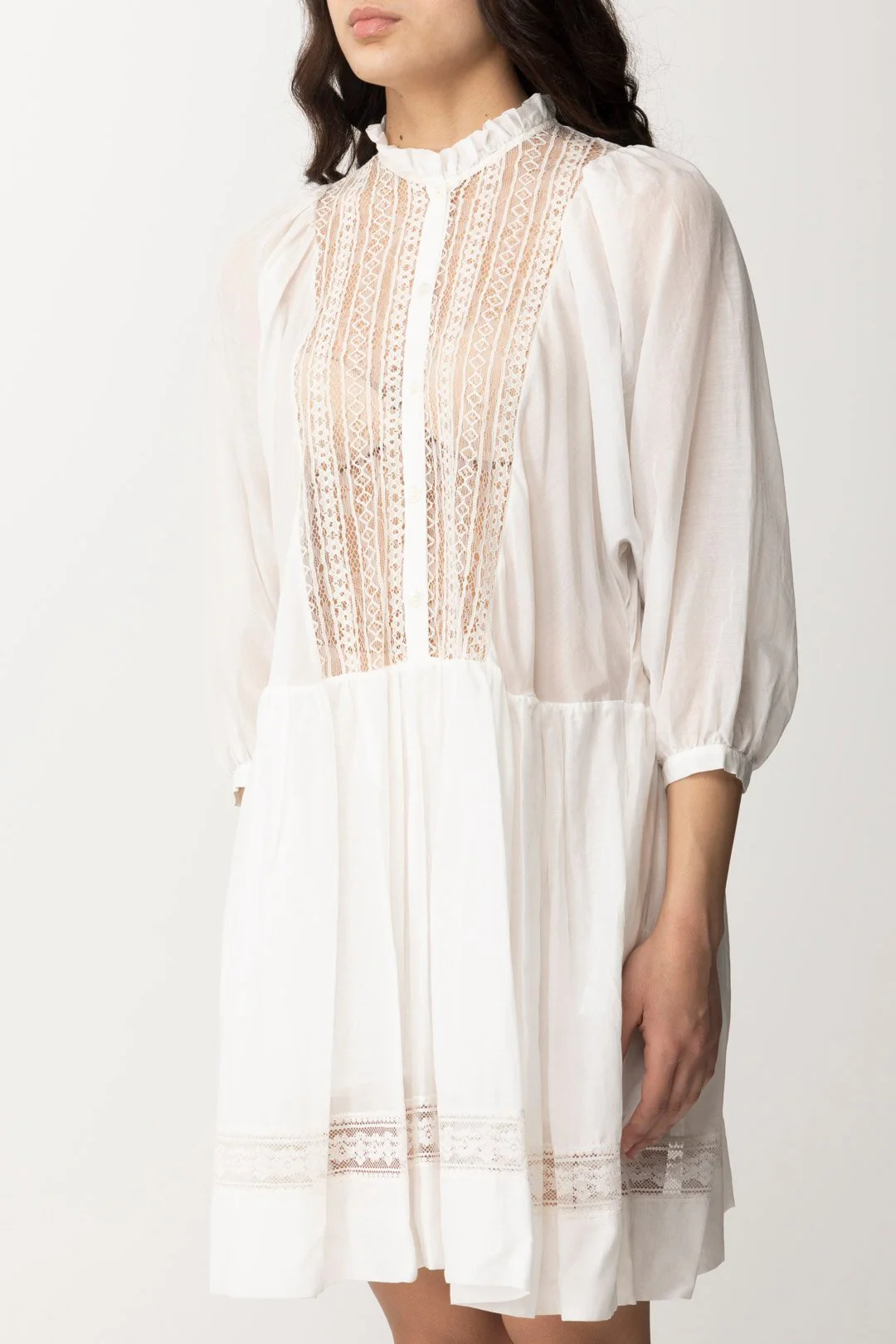 Abito Corto In Pizzo e Mussola Andreina - Image 4