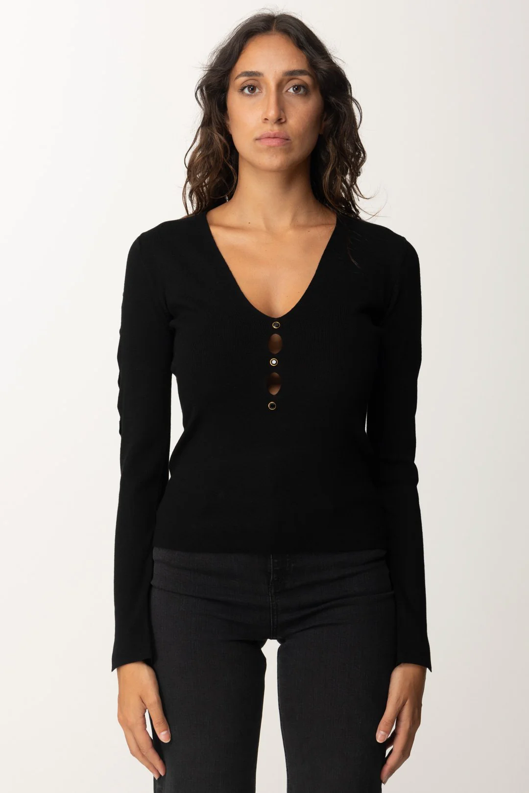 Maglia con Aperture e Borchiette - Image 3